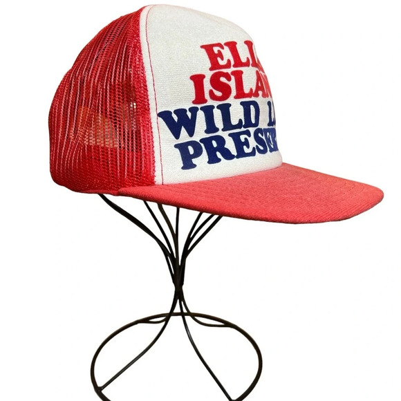 Vintage 80s Screen Stars Ellis Island Wild Life Nature Preserve Snapback Hat - Picture 3 of 9